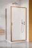 Alienta Brushed Copper DWJ+S szögletes szálcsiszolt réz zuhanykabin 140x80 átlátszó