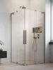 Furo SL Brushed Nickel KDD szögletes szálcsiszolt króm zuhanykabin 110x80 átlátszó