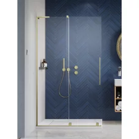   Furo SL Brushed Gold Walk-in szálcsiszolt arany zuhanyfal 100 átlátszó jobbos