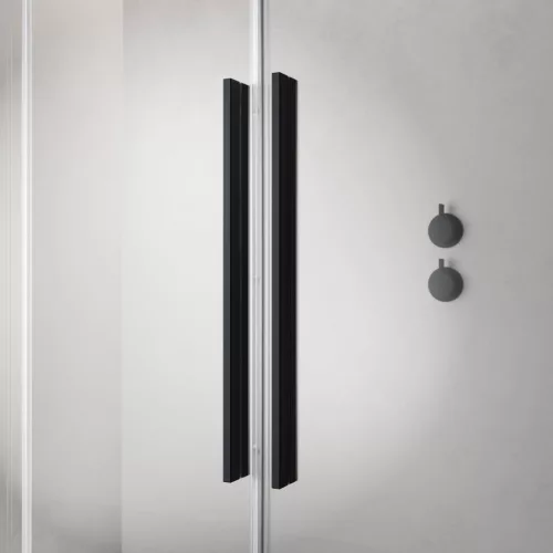 Furo SL Black Walk-in fekete zuhanyfal 120 átlátszó jobbos