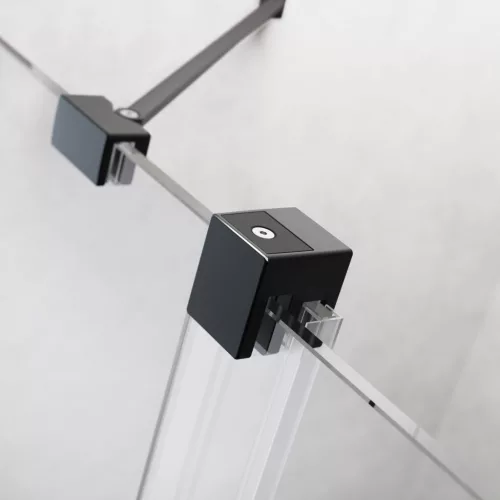 Furo SL Black Walk-in fekete zuhanyfal 120 átlátszó jobbos