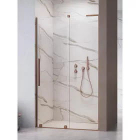  Furo SL Brushed Copper DWJ szálcsiszolt réz zuhanyajtó 120 átlátszó jobbos