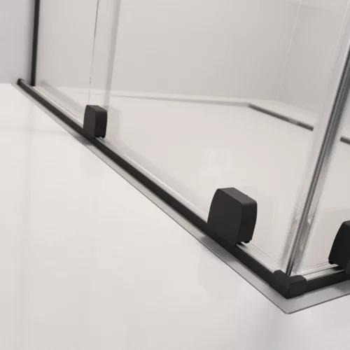 Furo SL Black PND II fekete kádparaván 110 átlátszó jobbos