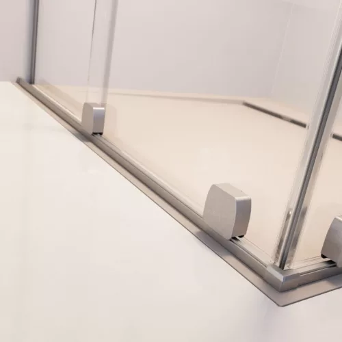 Furo SL Brushed Nickel PND II szálcsiszolt króm kádparaván 110 átlátszó jobbos