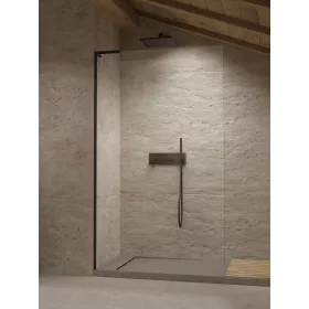   Modo SL II Black Walk-in fekete zuhanyfal 65 átlátszó jobbos