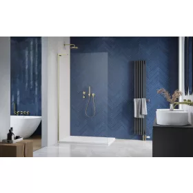   Modo SL II Brushed Gold Walk-in szálcsiszolt arany zuhanyfal 70 átlátszó balos