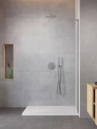 Modo SL II Brushed Nickel Walk-in szálcsiszolt króm zuhanyfal 110 átlátszó jobbos