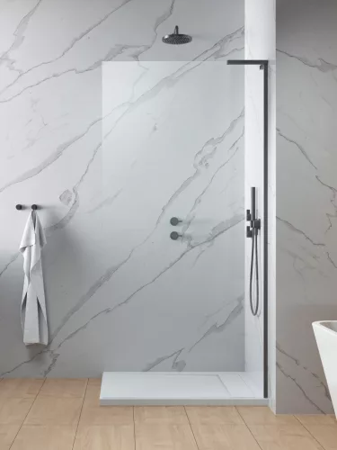 Modo SL II Brushed Gunmetal Walk-in szálcsiszolt fegyvermetál zuhanyfal 120 átlátszó jobbos