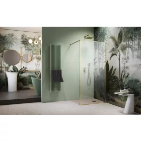   ﻿Modo F II Brushed Gold Walk-in szálcsiszolt arany zuhanyfal 60 átlátszó