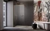 Modo F II Brushed Copper Walk-in szálcsiszolt réz zuhanyfal 75 átlátszó
