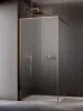 Modo F II Brushed Copper Walk-in szálcsiszolt réz zuhanyfal 75 átlátszó