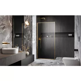   Modo F II Gold Walk-in arany zuhanyfal﻿﻿﻿﻿ 85 átlátszó