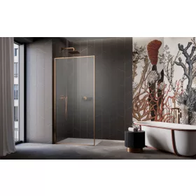   Modo F SL II Brushed Copper Walk-in szálcsiszolt réz zuhanyfal 50 átlátszó balos