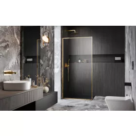   Modo F SL II Gold Walk-in arany zuhanyfal﻿﻿﻿﻿ 60 átlátszó balos