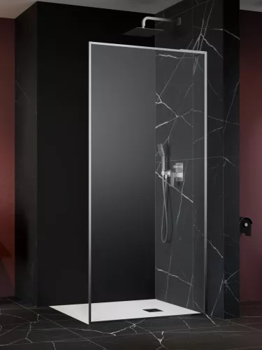Modo F SL II Brushed Nickel Walk-in szálcsiszolt króm zuhanyfal 95 átlátszó jobbos