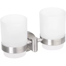 BEMETA NEO Dupla fogkefetartó. 175x118x90mm. inox/matt