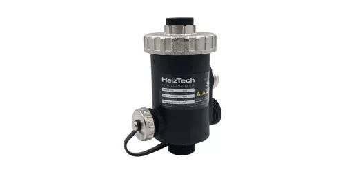 Heiztech mágneses iszapleválasztó DN20 3/4", műanyag házas, golyóscsappal (10910091)