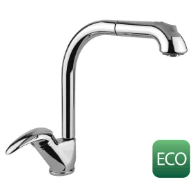 AXUS Mosogató-csaptelep kihúzható zuhanyfejjel. króm