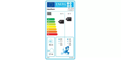 Heiztech PC 15-M Monoblokkos levegő-víz hőszivattyú 15kW, 3 fázis, R32