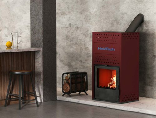 Heiztech HIDRO 15 vízteres kandalló 13,5kW, vörös színű (11910030)