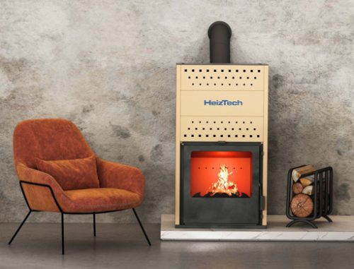 Heiztech HIDRO 20 vízteres kandalló 18kW, bézs színű (11910039)