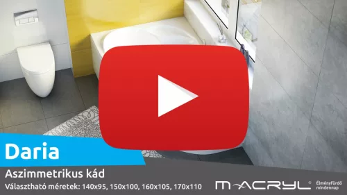 Daria aszimmetrikus akril kád 160x105 jobbos