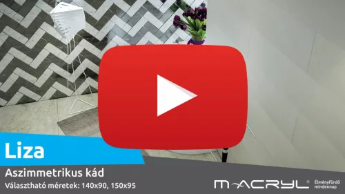 Liza aszimmetrikus akril kád 140x90 jobbos