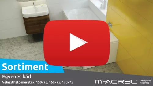 Sortiment egyenes akril kád 150x75