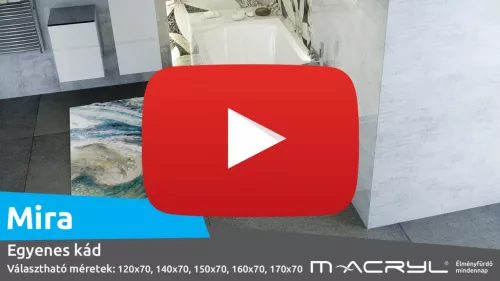 Mira egyenes akril kád 120x70
