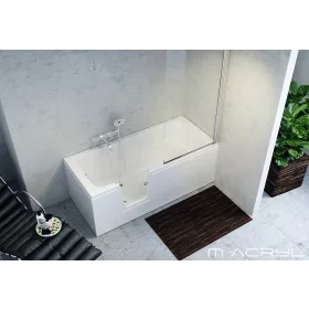   Héra akadálymentesített besétálós akril kád 160x75 balos