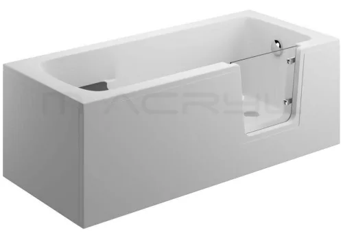 Héra akadálymentesített besétálós akril kád 160x75 balos