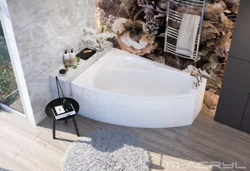 Claudia aszimmetrikus akril kád 160x105 jobbos