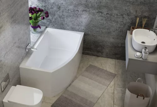 Minima aszimmetrikus akril kád 160x95 jobbos