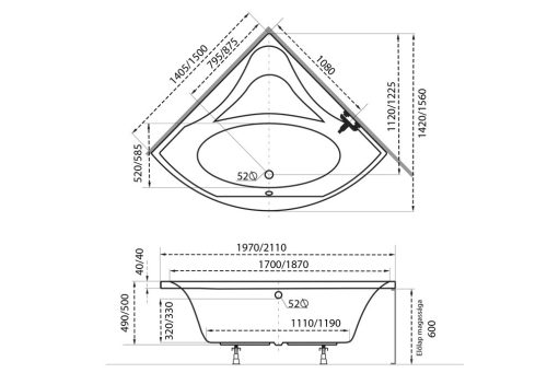 Aura akril sarokkád 150x150