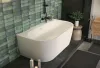 New Velvet különleges akril kád 160x85 fehér előlappal, fehér lefolyóval