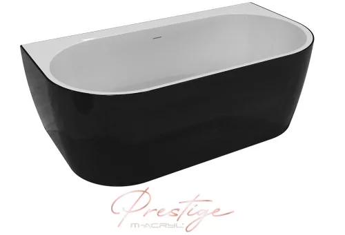 New Velvet különleges akril kád 160x85 fehér előlappal, króm lefolyóval