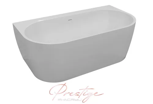 New Velvet különleges akril kád 160x85 fehér előlappal, króm lefolyóval