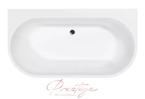 New Velvet különleges akril kád 160x85 fekete előlappal, króm lefolyóval