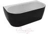 New Velvet különleges akril kád 160x85 fekete előlappal, króm lefolyóval