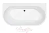New Velvet különleges akril kád 160x85 fekete előlappal, fehér lefolyóval