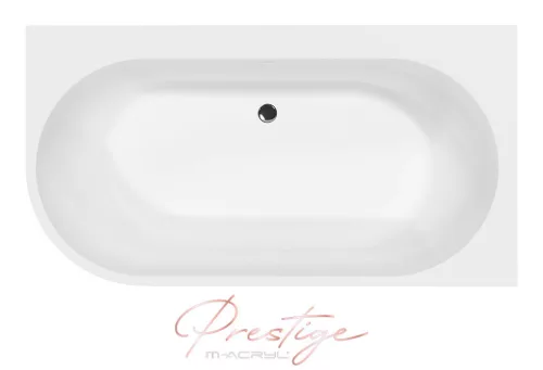 Harmony különleges akril kád 159x84 fehér előlappal, króm lefolyóval, jobbos