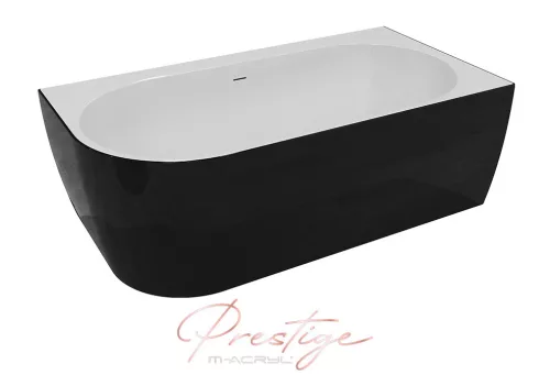 Harmony különleges akril kád 159x84 fehér előlappal, króm lefolyóval, jobbos