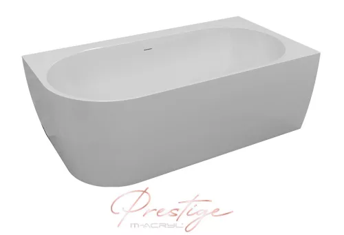 Harmony különleges akril kád 159x84 fehér előlappal, króm lefolyóval, jobbos