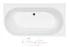 Harmony különleges akril kád 159x84 fekete előlappal, króm lefolyóval, balos