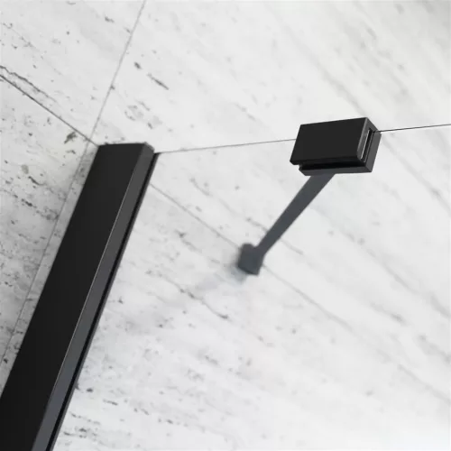 Essenza Black PDD íves fekete zuhanykabin 90x90 átlátszó