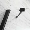 Essenza Black PDD íves fekete zuhanykabin 90x100 átlátszó