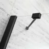 Essenza Black PDD íves fekete zuhanykabin 100x80 átlátszó