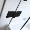 Essenza Black PDD íves fekete zuhanykabin 100x100 átlátszó