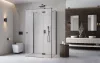 Essenza Brushed GunMetal ﻿KDJ+S ﻿szögletes ﻿szálcsiszolt fegyvermetál zuhanykabin 100x80 átlátszó balos
