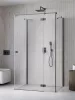 Essenza Brushed GunMetal ﻿KDJ+S ﻿szögletes ﻿szálcsiszolt fegyvermetál zuhanykabin 100x80 átlátszó balos